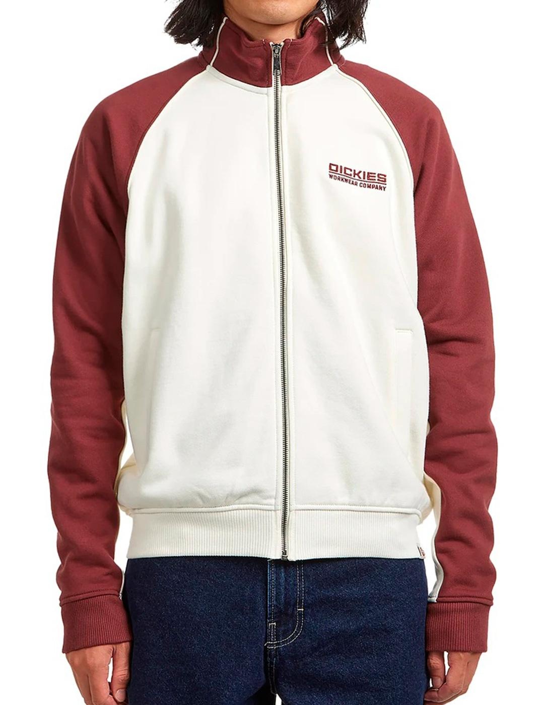 Sudadera Dickies BOLIVAR cremallera granate para hombre