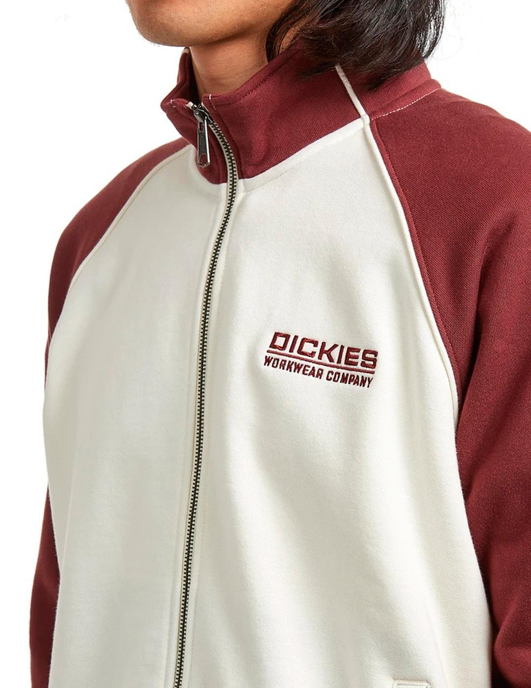 Sudadera Dickies BOLIVAR cremallera granate para hombre