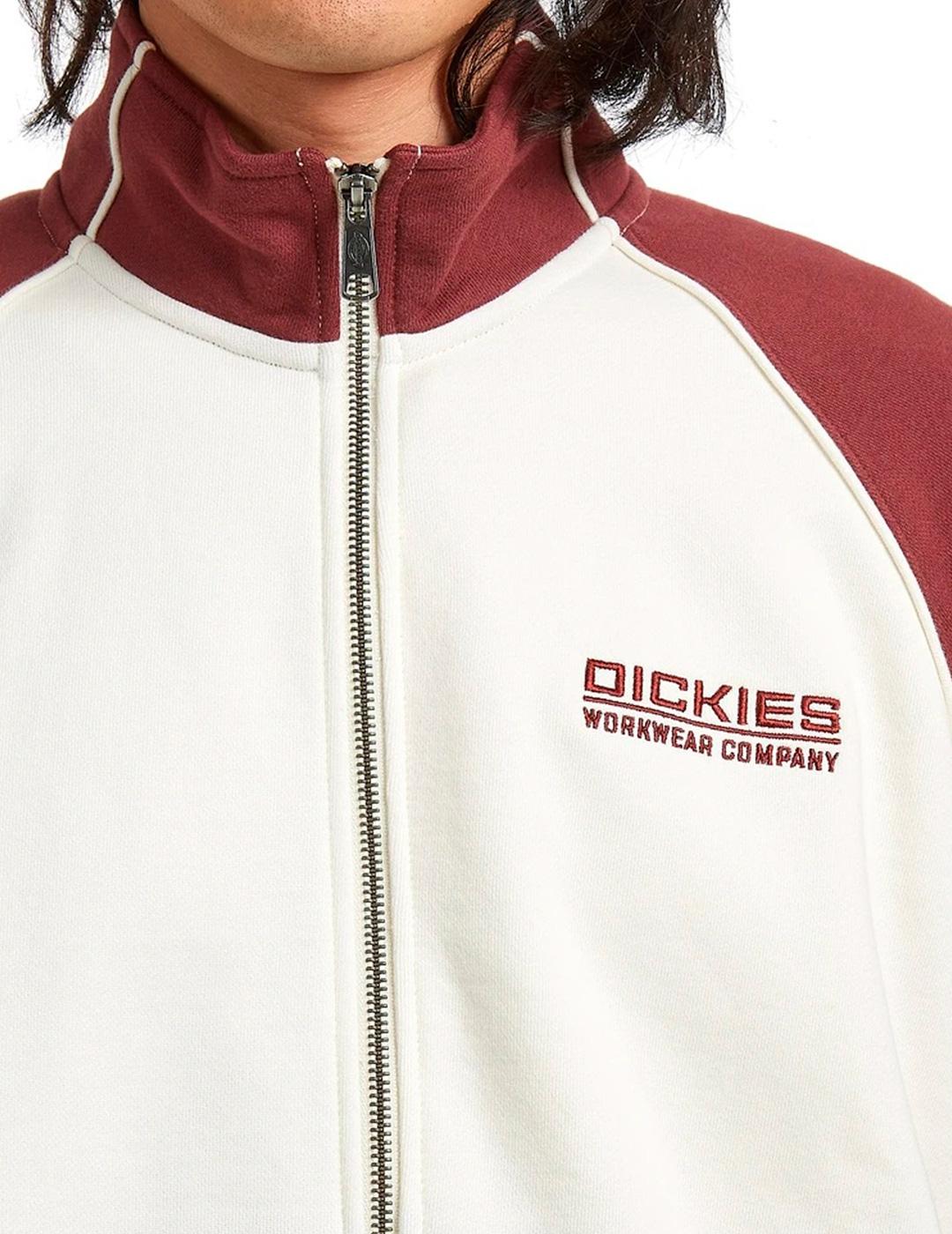 Sudadera Dickies BOLIVAR cremallera granate para hombre