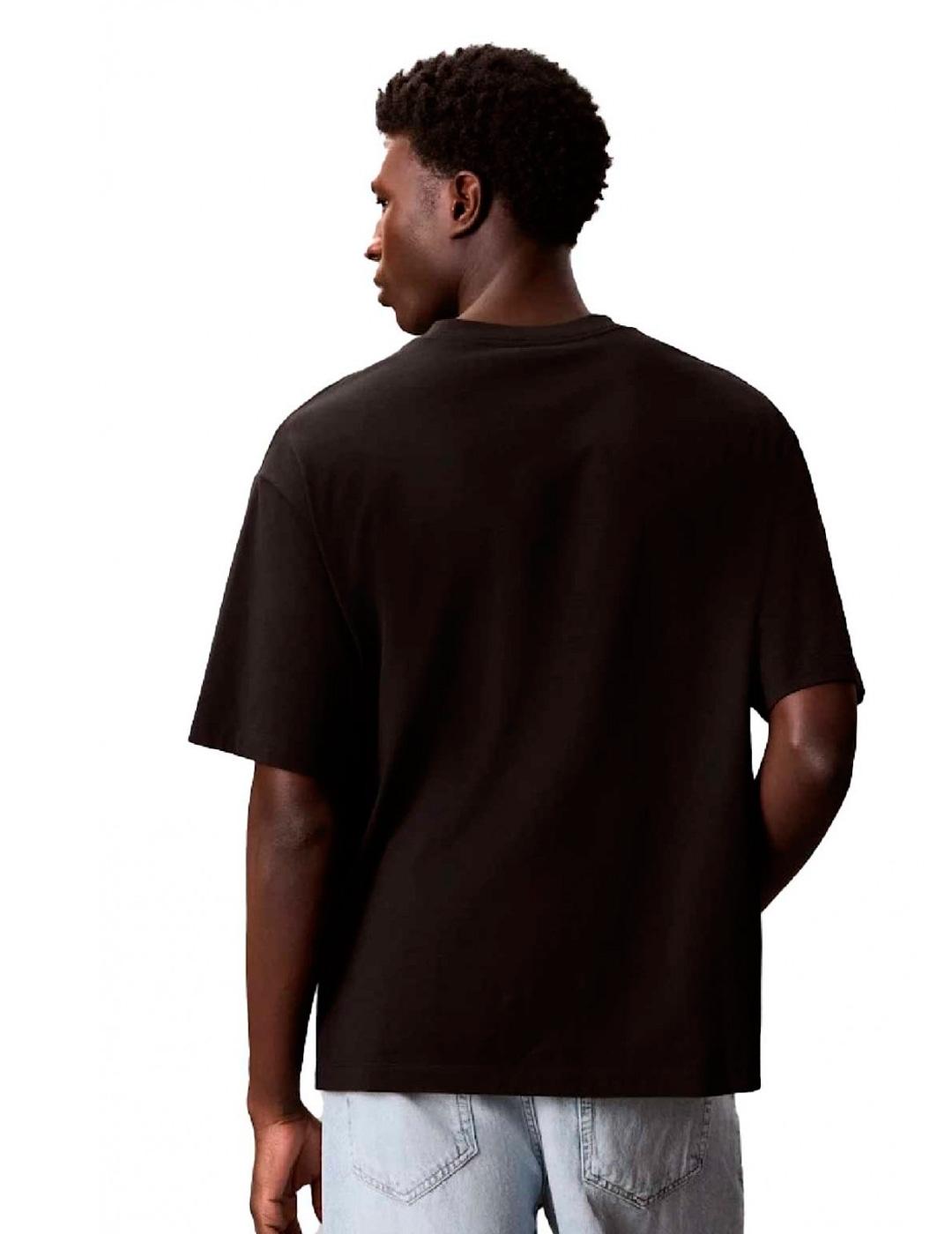 Camiseta Calvin Klein 30S MICRO MONOLOGO negro hombre