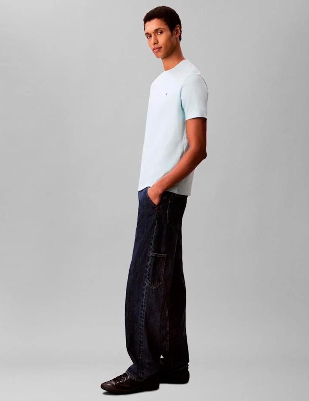 Camiseta Calvin Klein CLASSIC MONOGRAM azul claro para hombr