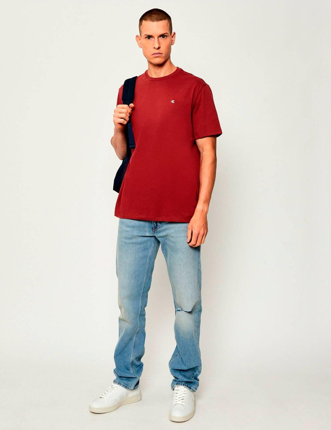 Camiseta Calvin Klein CLASSIC MONOGRAM rojo oscuro hombre