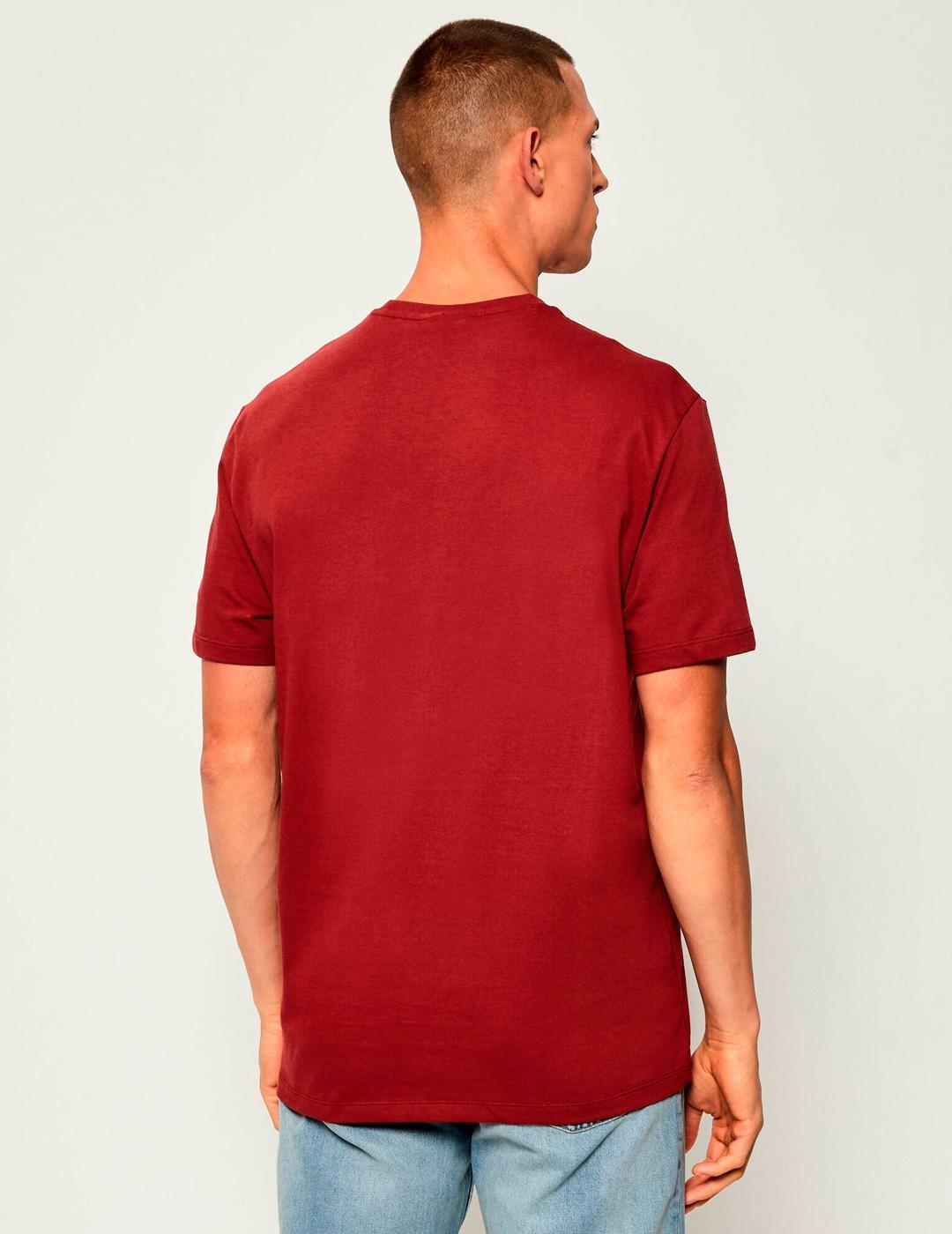 Camiseta Calvin Klein CLASSIC MONOGRAM rojo oscuro hombre