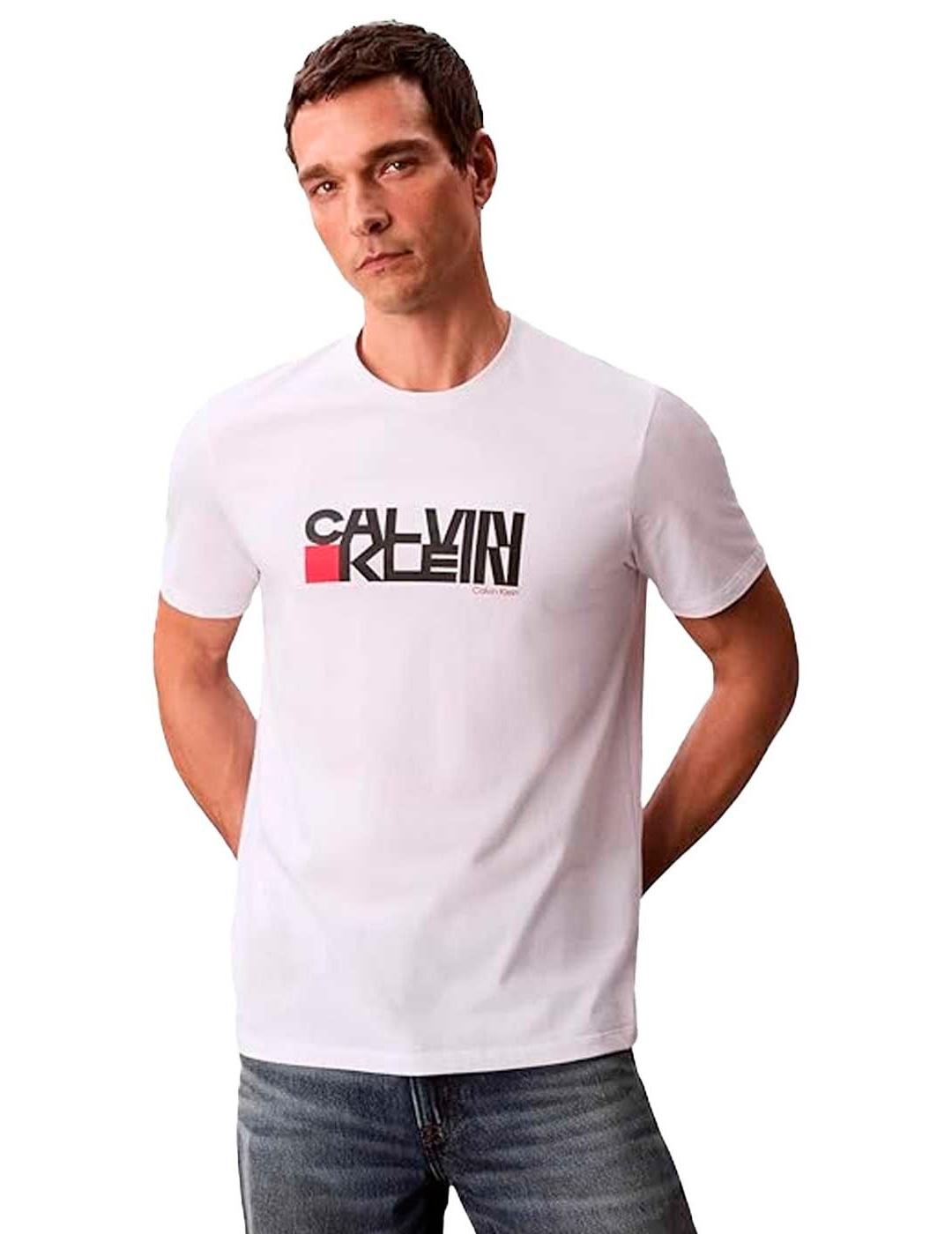 Camiseta Calvin Klein 30s REDBOX blanco para hombre