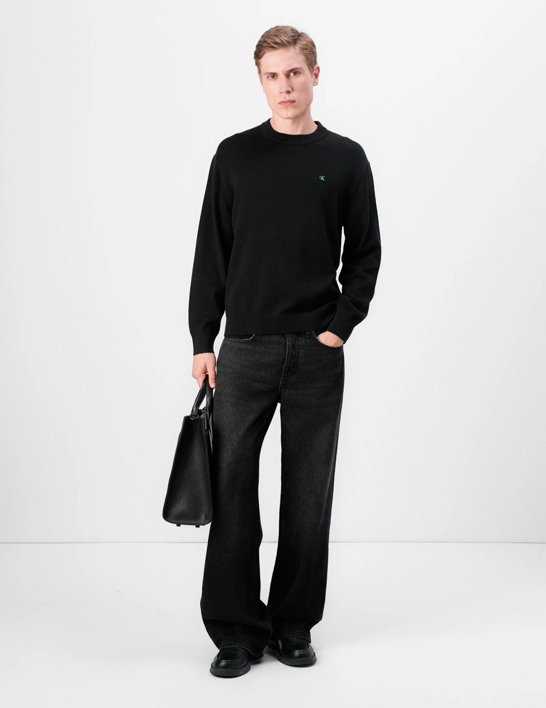 Jersey Calvin Klein EZ COTTON negro para hombre