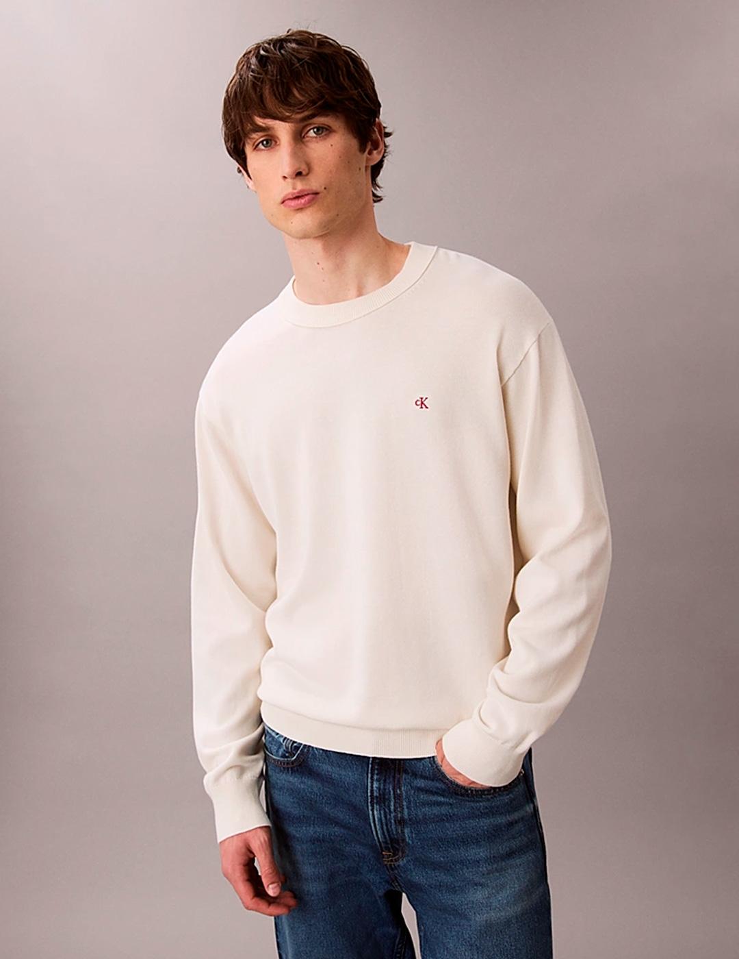 Jersey Calvin Klein EZ COTTON tofu para hombre