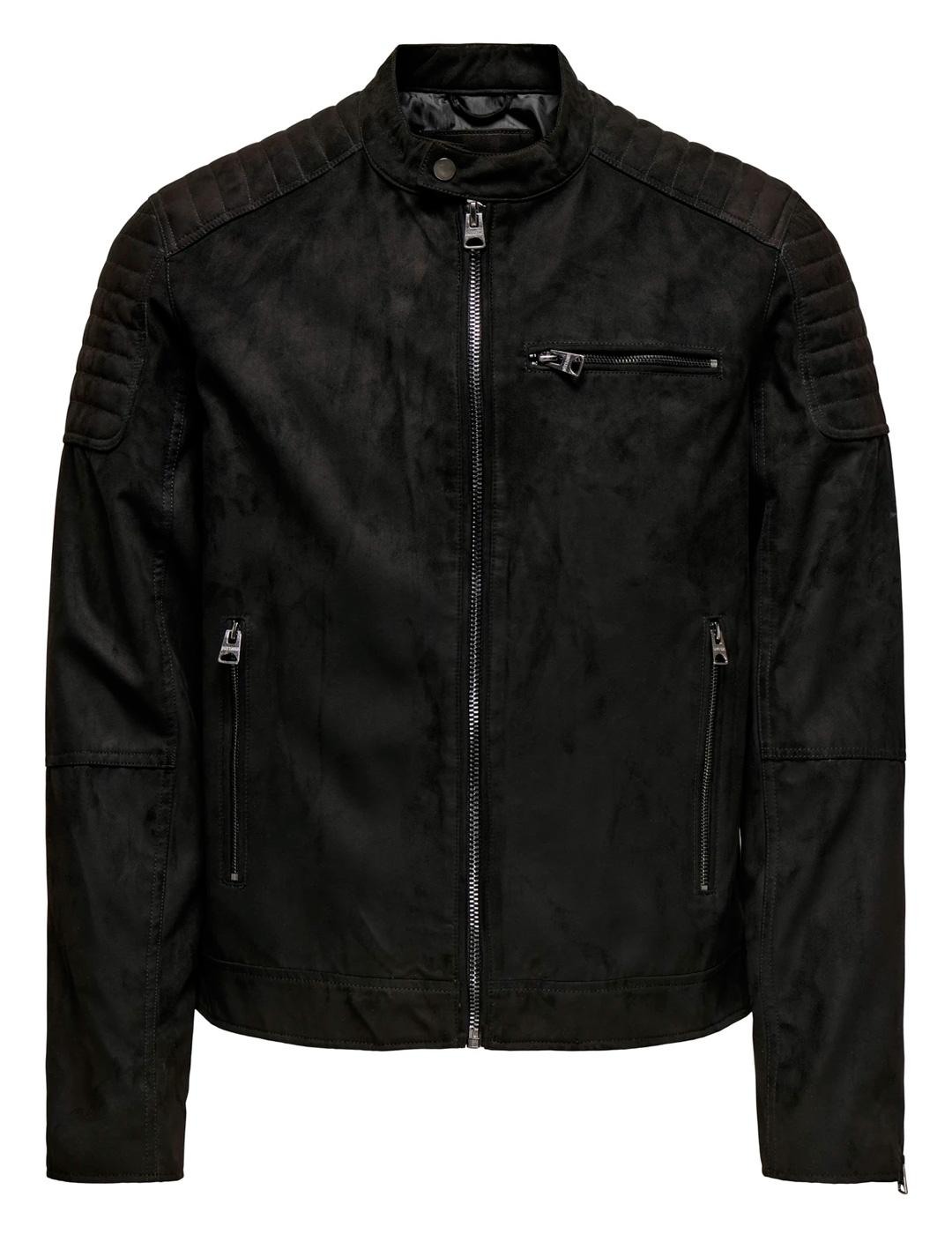 Chaqueta Only & Sons GUS FAUX negro para hombre