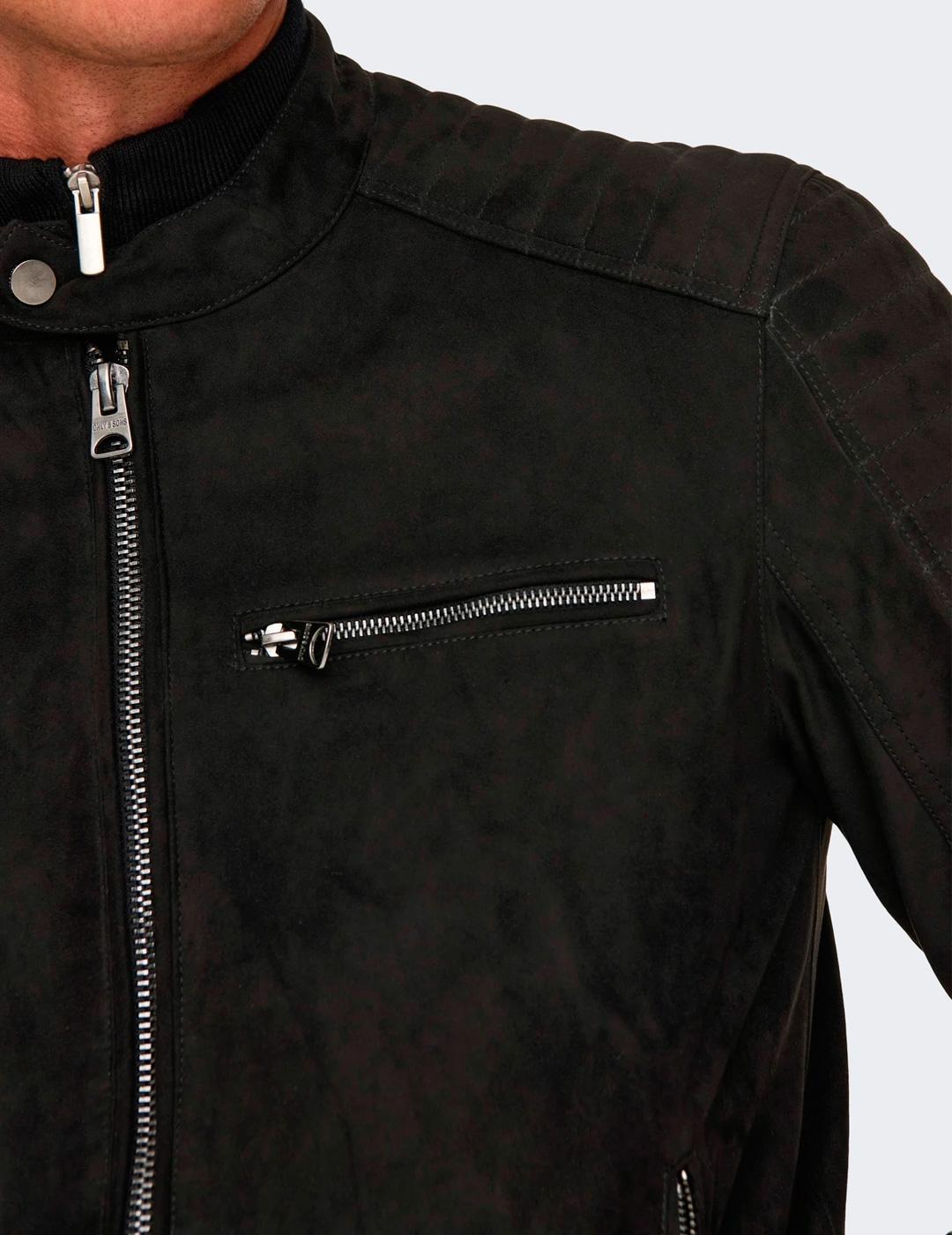 Chaqueta Only & Sons GUS FAUX negro para hombre