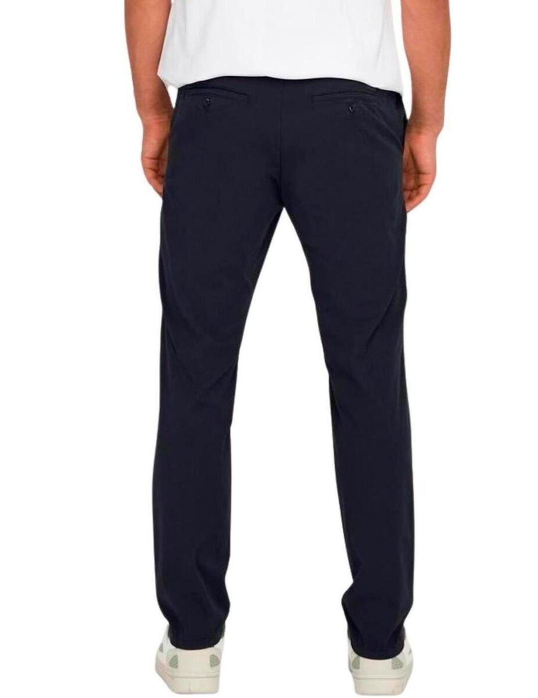 Pantalón chino Only & Sons FREE marino para hombre