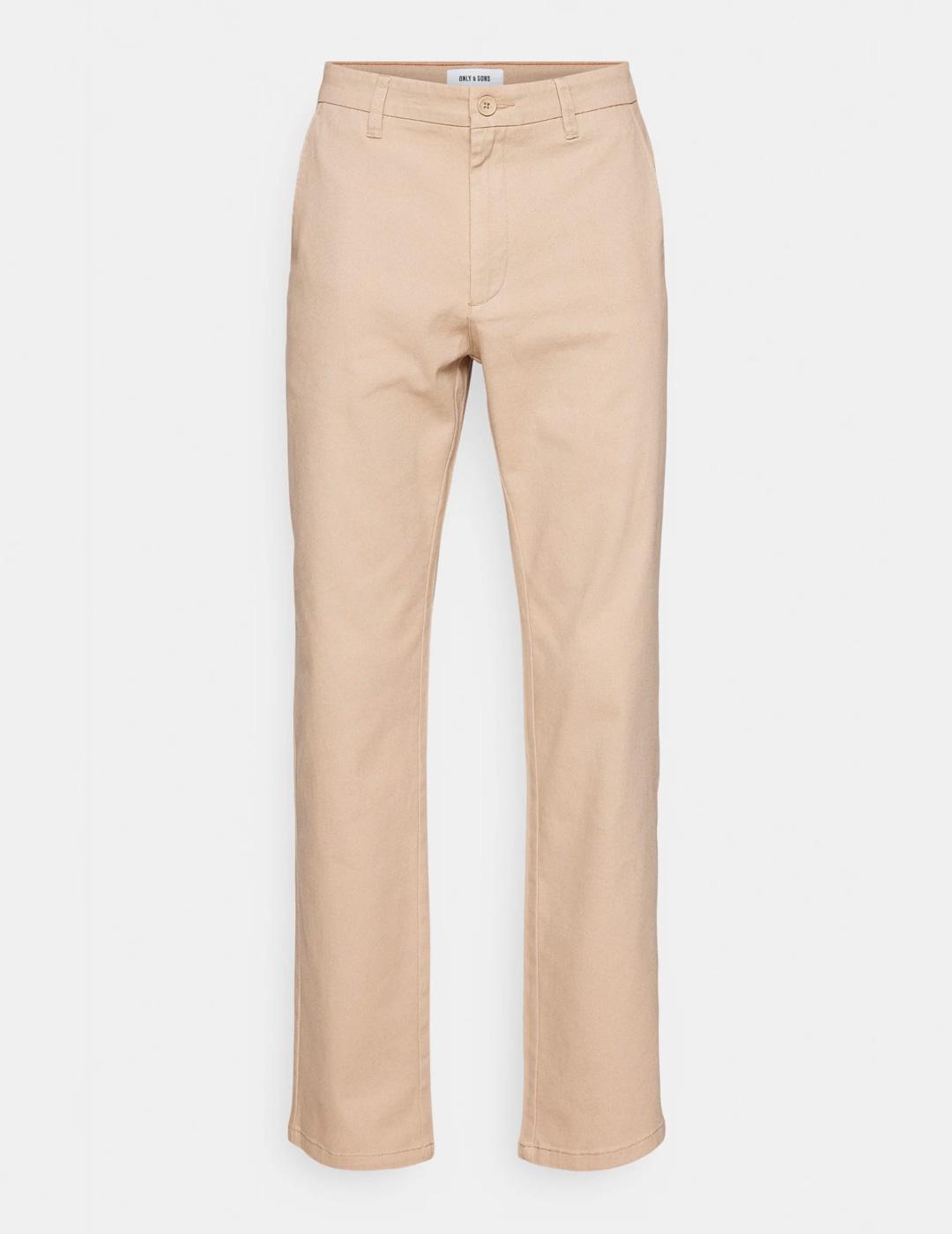 Pantalón chino Only & Sons NICKY beige para hombre