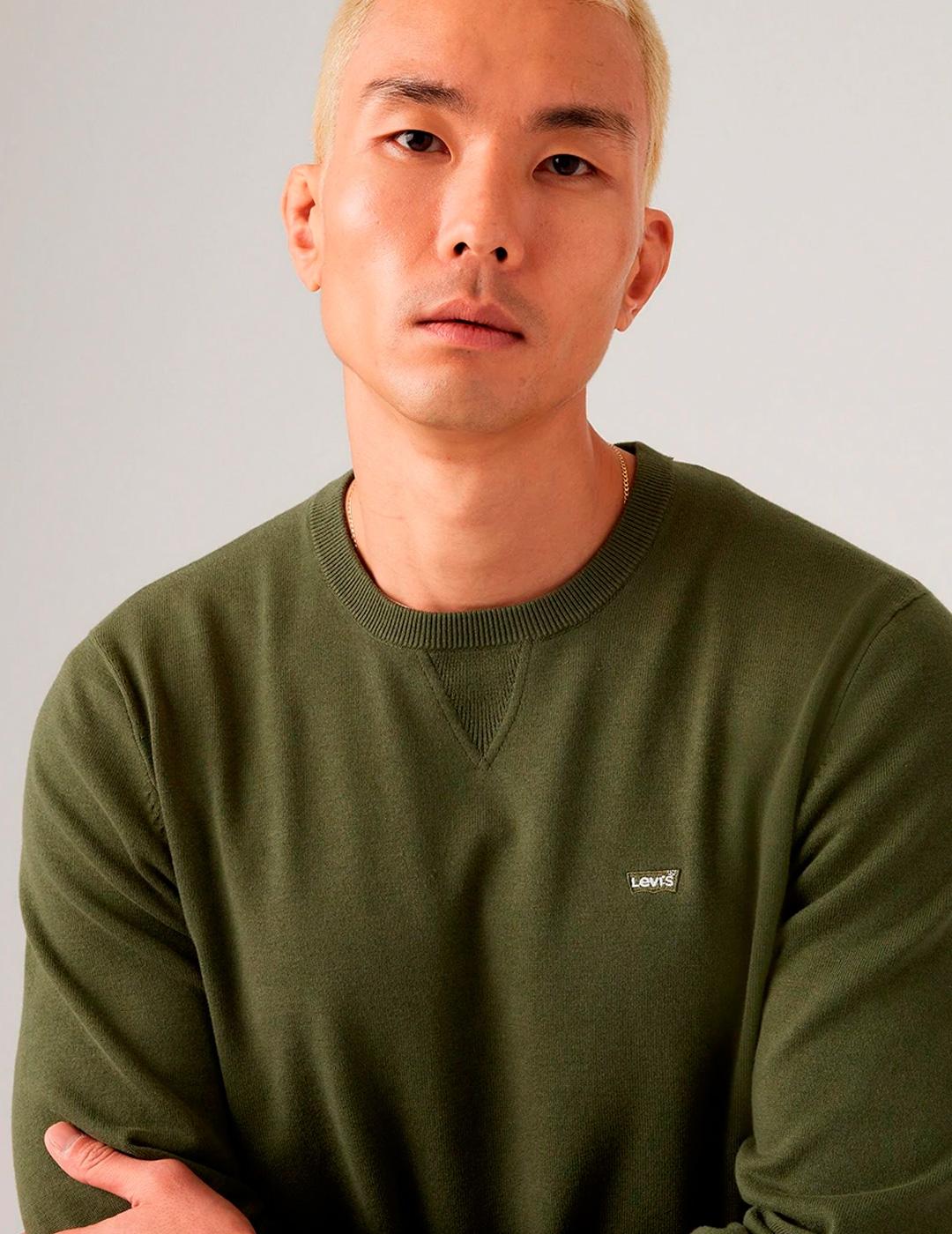 Jersey Levi’s® LIGHTWEIGHT verde hombre
