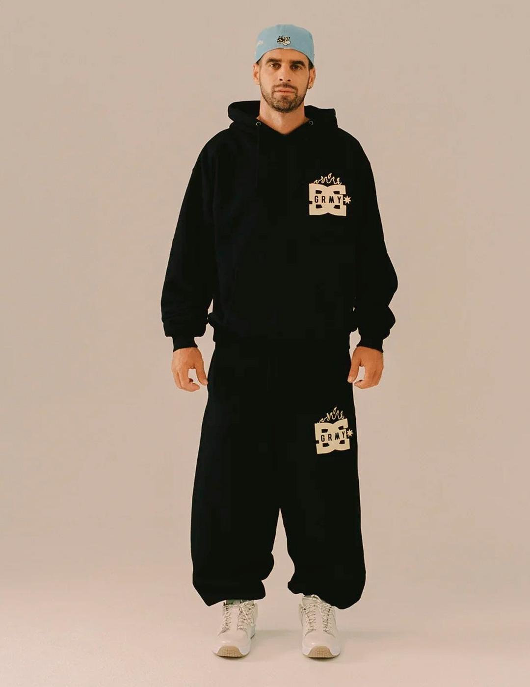 Sudadera Grimey THE SWARM DC SHOES X GRIMEY capucha negro