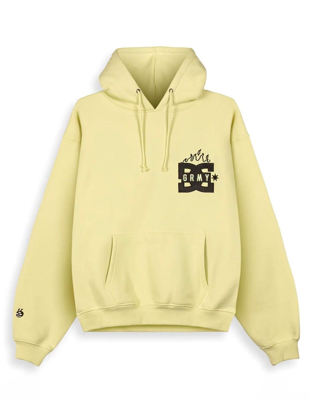 Sudadera Grimey THE SWARM DC SHOES X GRIMEY capucha amarilla