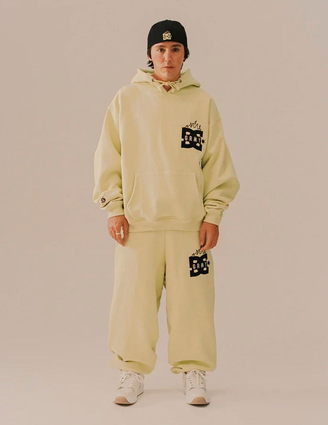 Sudadera Grimey THE SWARM DC SHOES X GRIMEY capucha amarilla