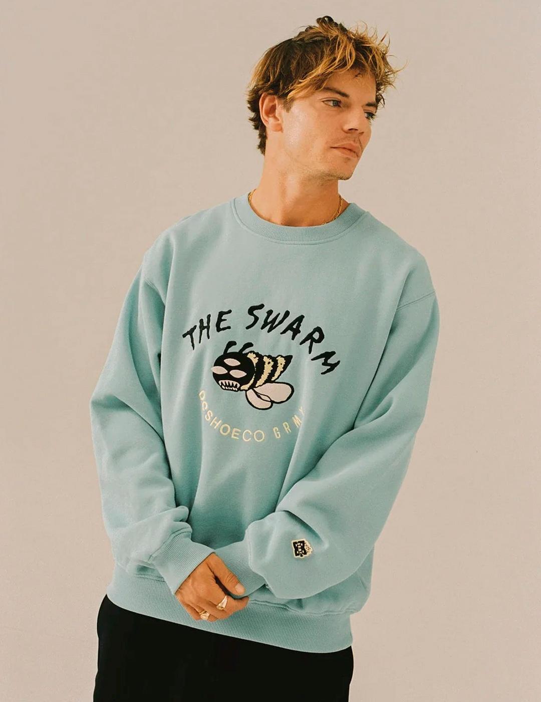 Sudadera Grimey THE SWARM DC SHOES azul para hombre