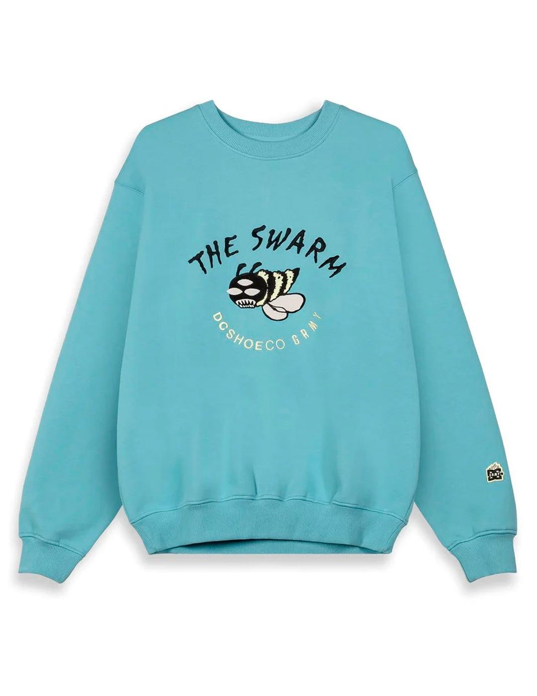Sudadera Grimey THE SWARM DC SHOES azul para hombre