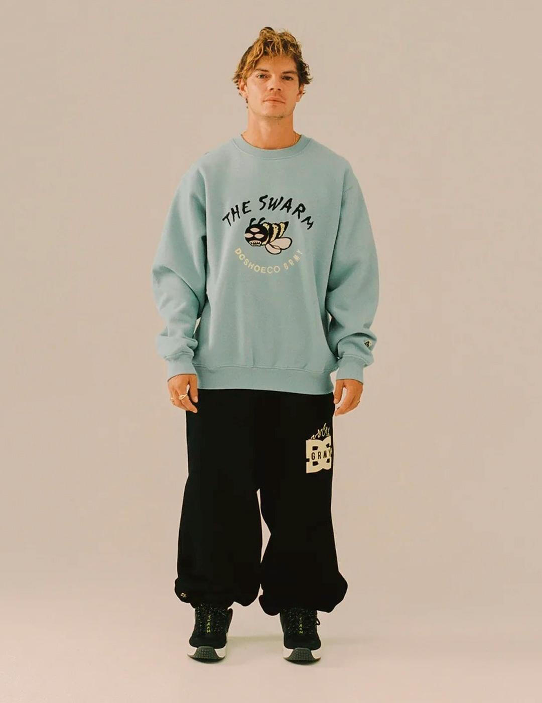 Sudadera Grimey THE SWARM DC SHOES azul para hombre