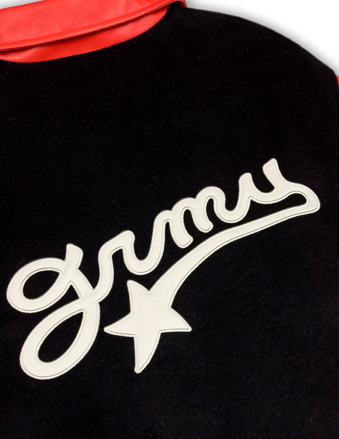 Chaqueta Grimey MUD'S THE RESIDENCE negro rojo unisex