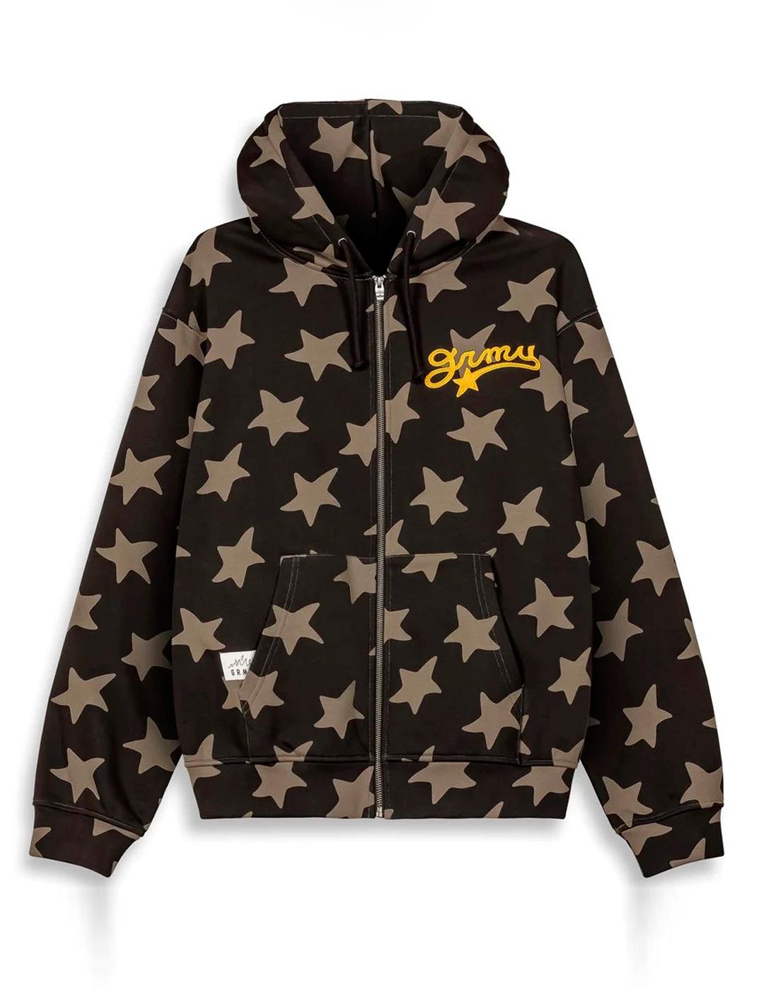 Sudadera Grimey MUD'S THE RESIDENCE negra con capucha unisex