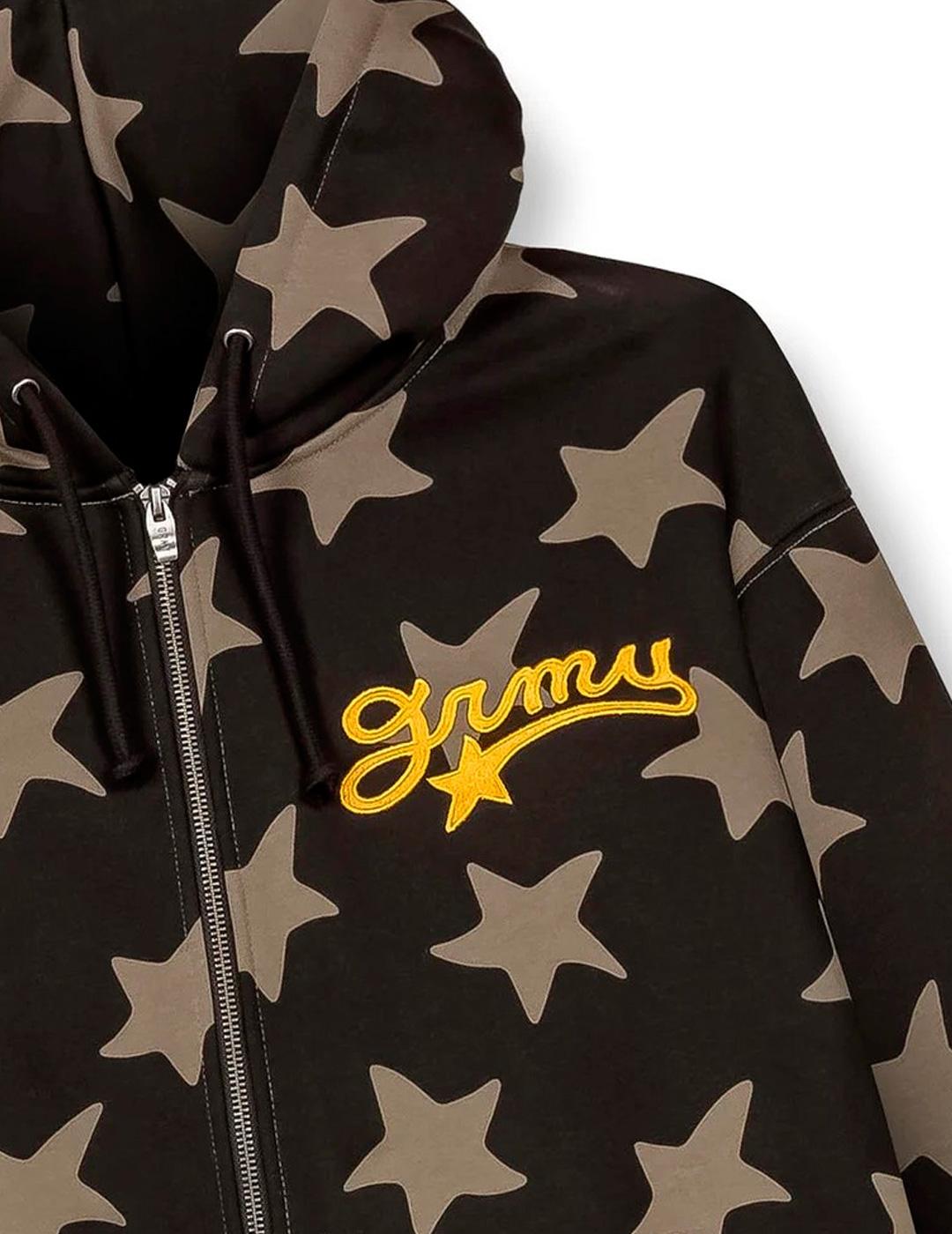 Sudadera Grimey MUD'S THE RESIDENCE negra con capucha unisex