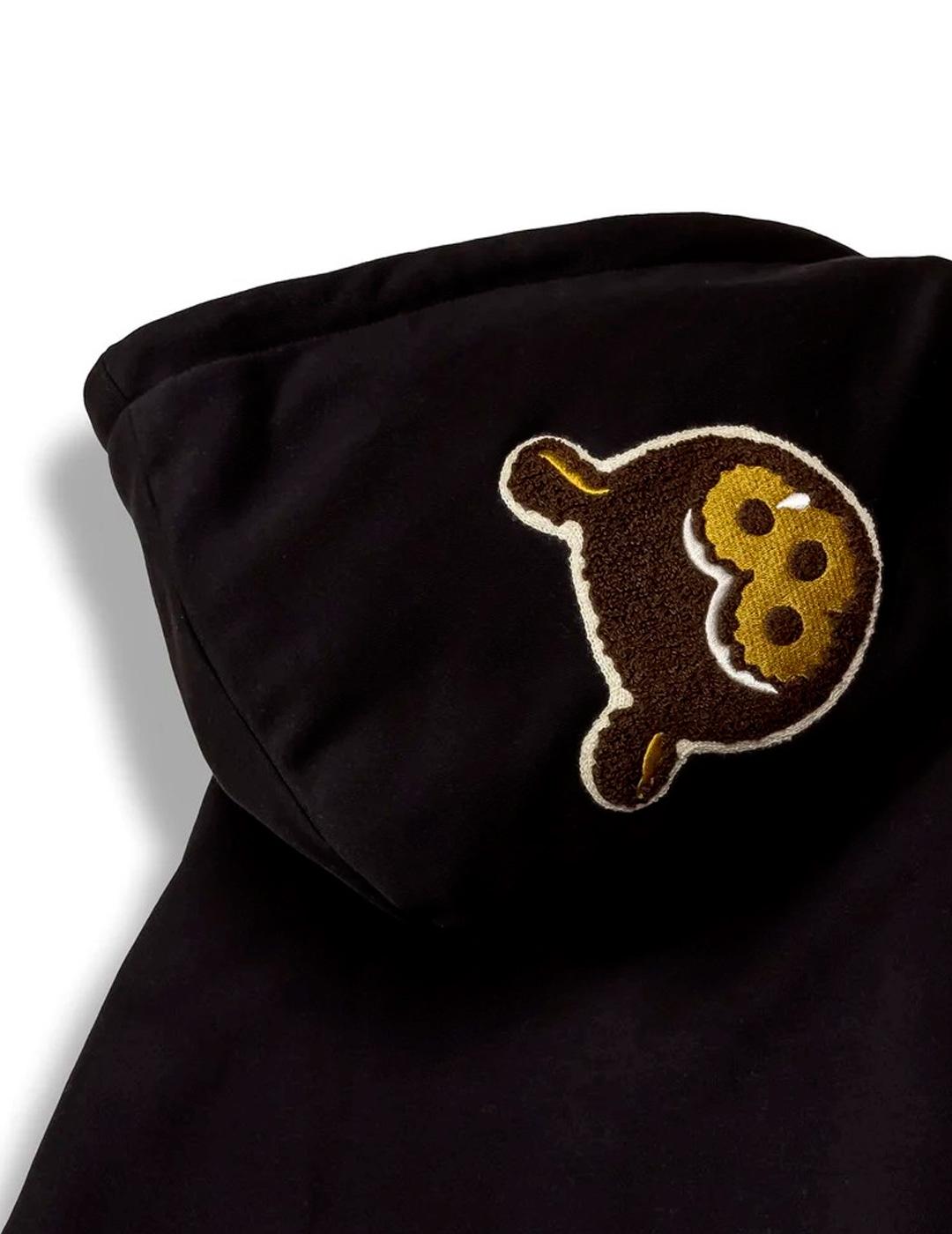 Sudadera Grimey MUD'S THE RESIDENCE MADRID negro con capucha