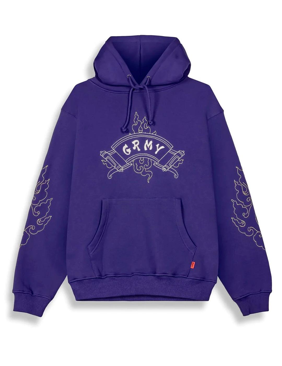 Sudadera Grimey SAMPANS azul con capucha para hombre