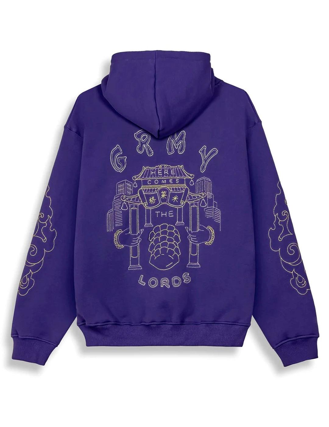 Sudadera Grimey SAMPANS azul con capucha para hombre