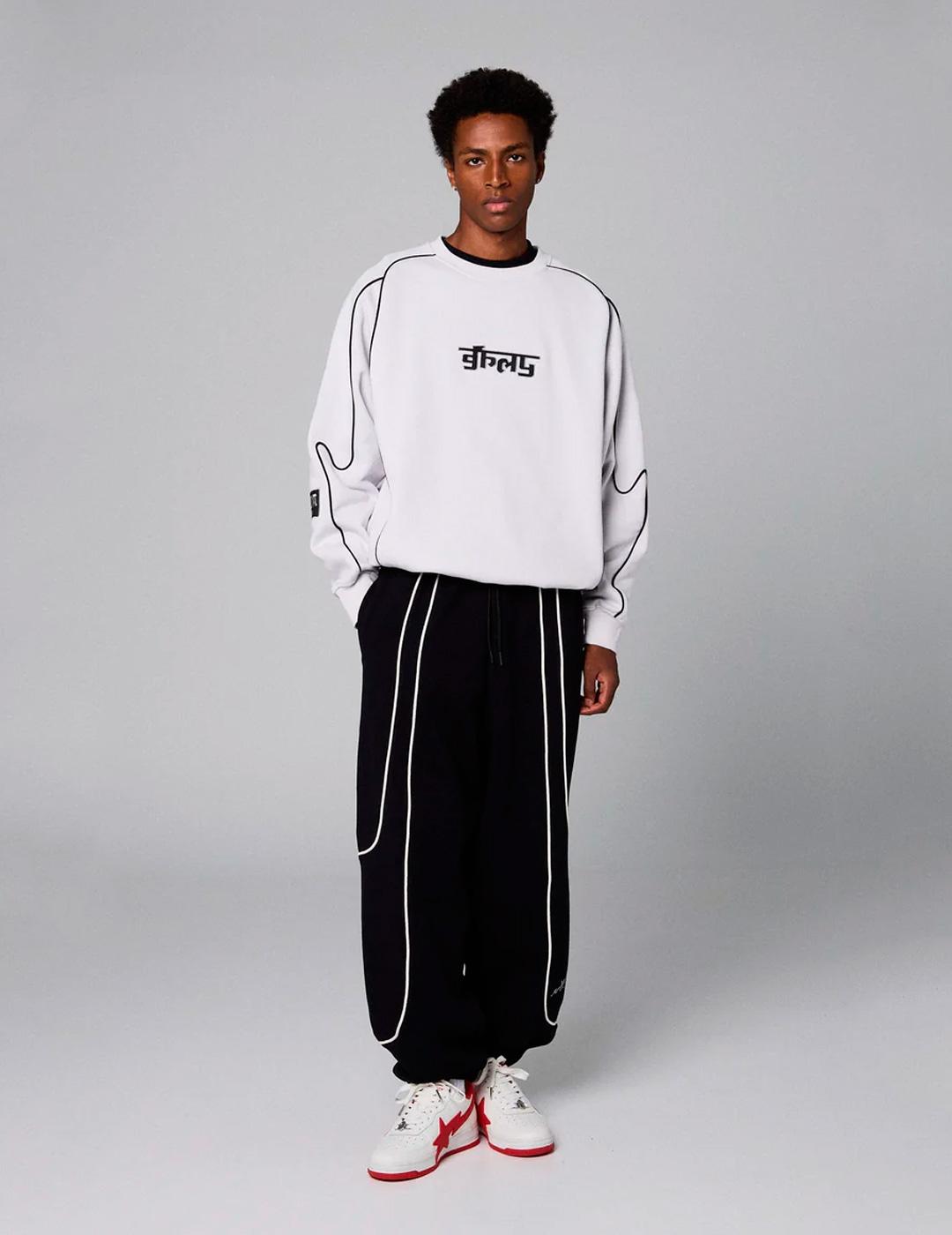 Sudadera Grimey RACE WAR gris claro para hombre