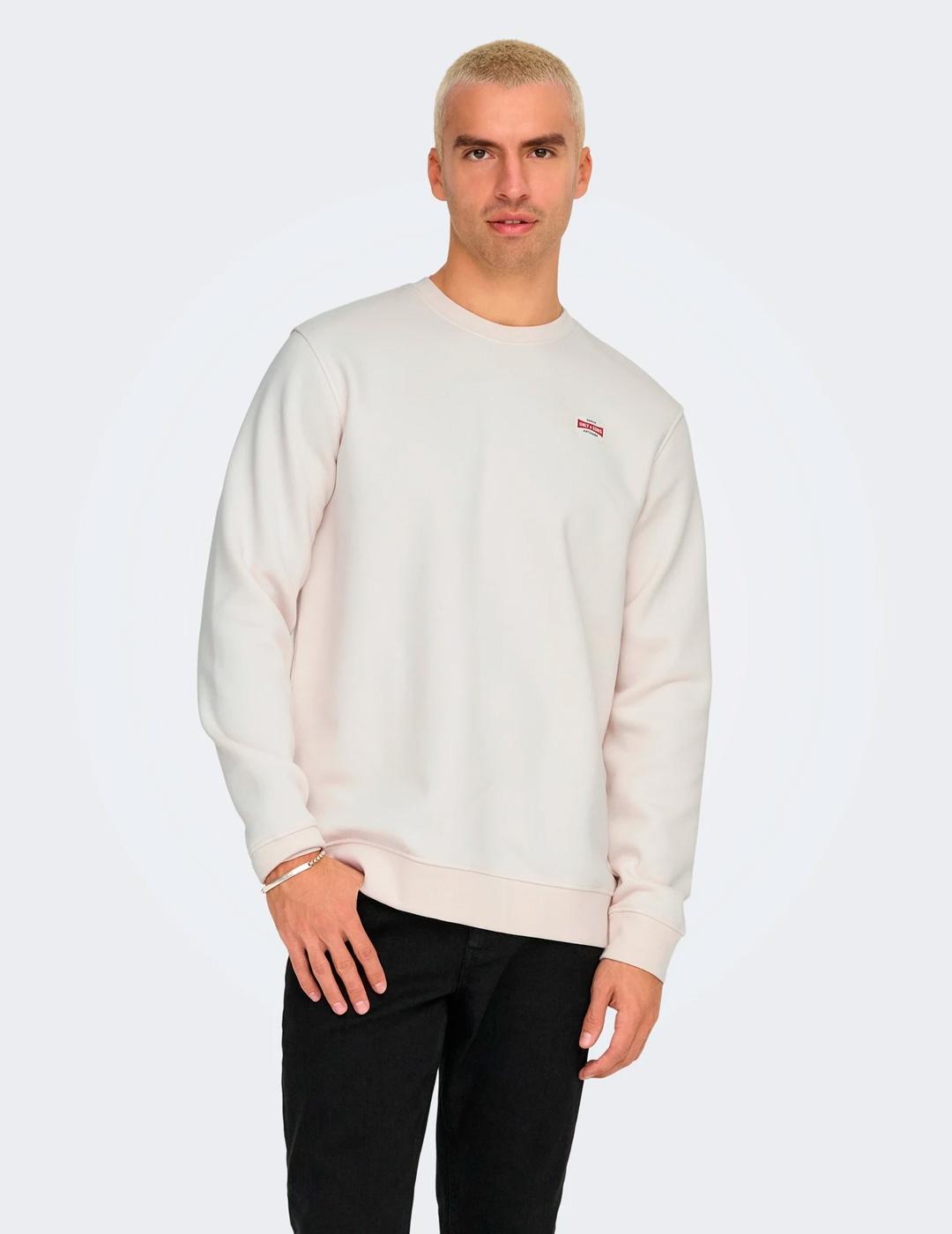 Sudadera Only & Sons DAWSON blanco para hombre