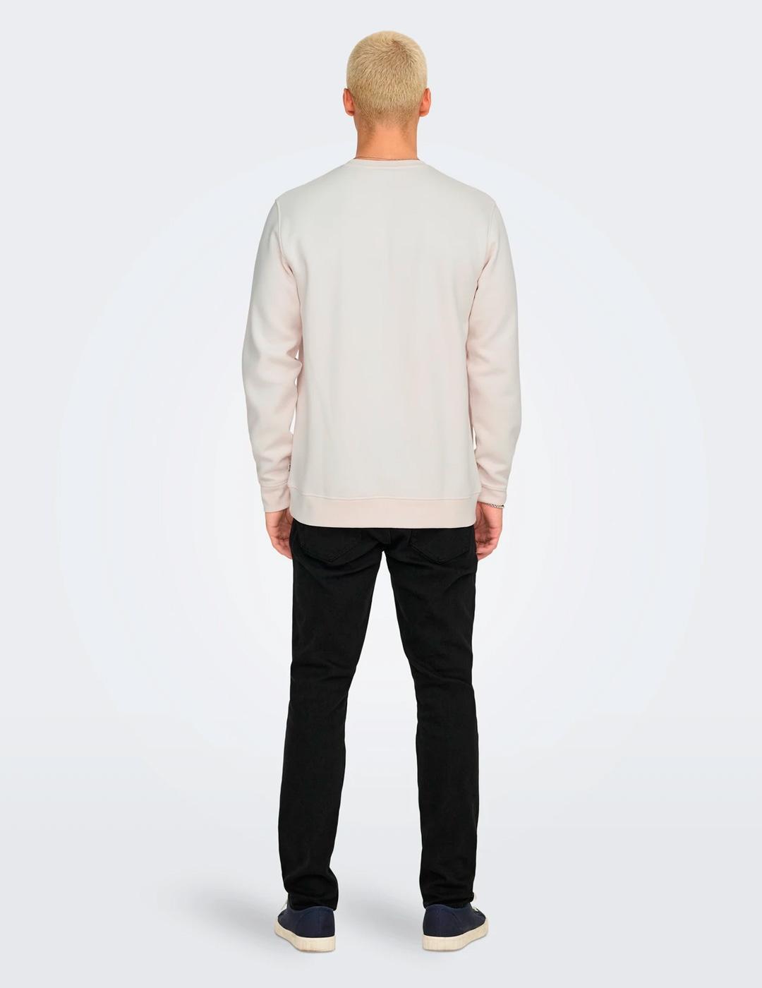 Sudadera Only & Sons DAWSON blanco para hombre