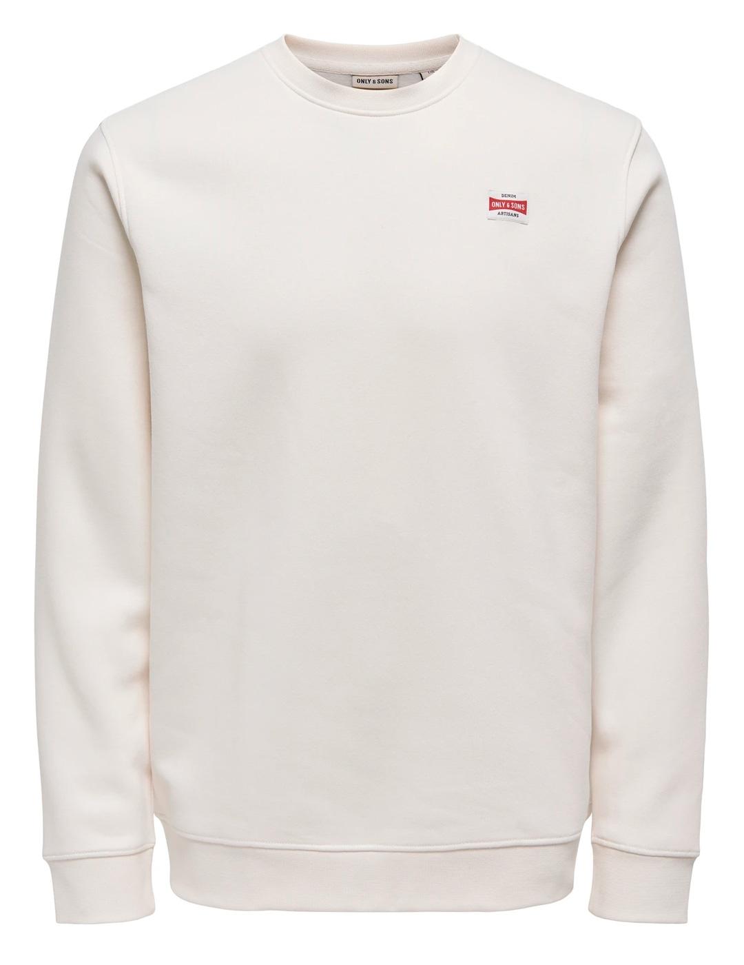 Sudadera Only & Sons DAWSON blanco para hombre