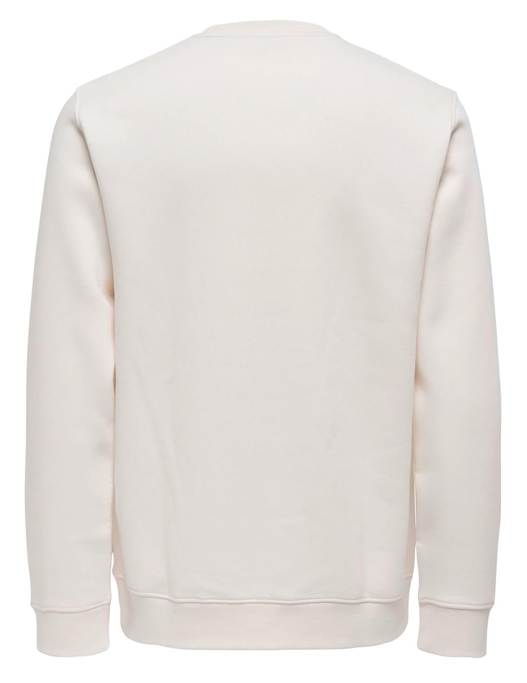 Sudadera Only & Sons DAWSON blanco para hombre