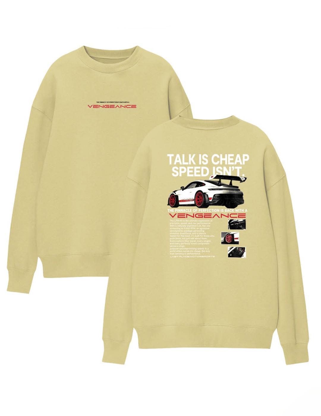 Sudadera A.M.E.N VENGEANCE beige unisex