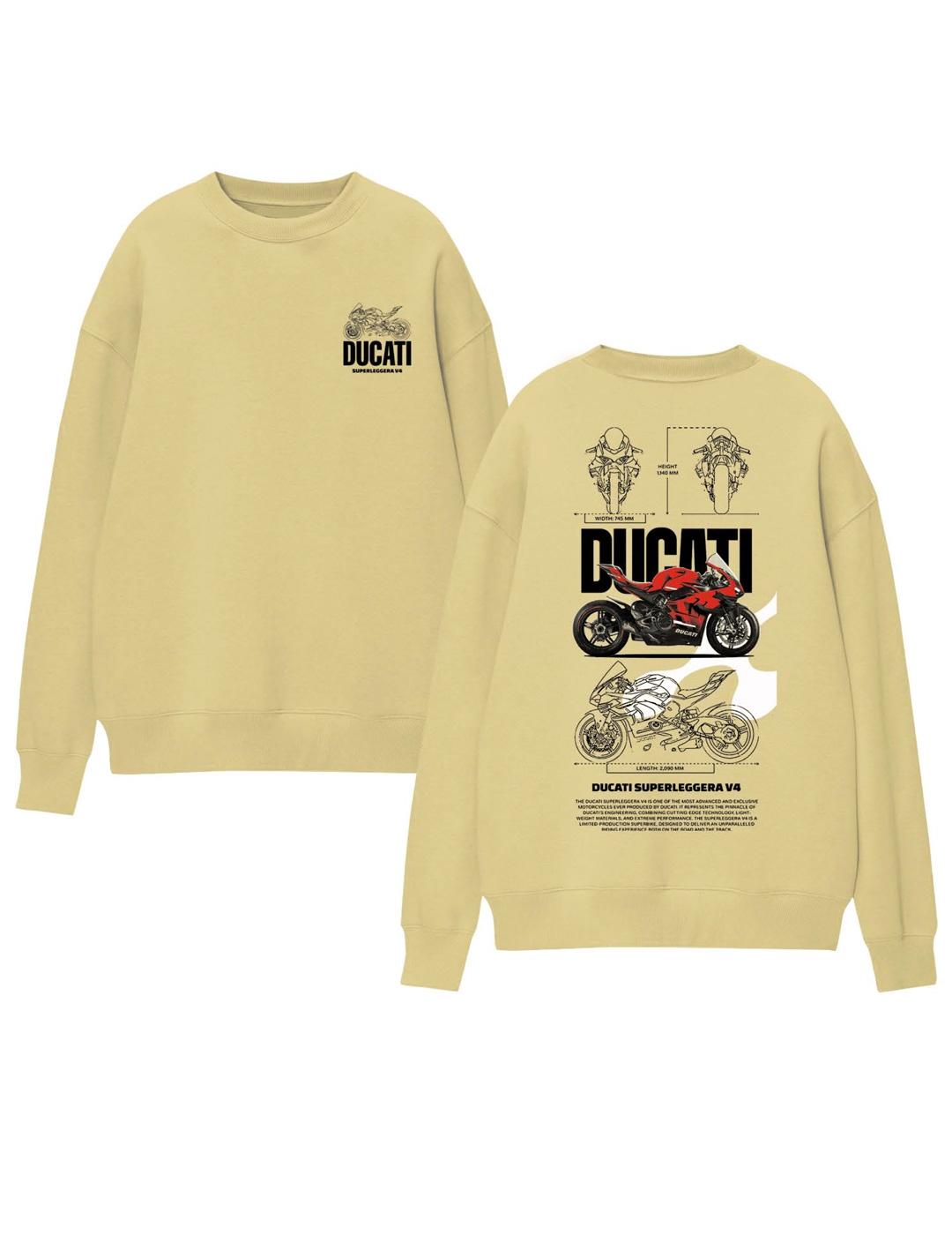 Sudadera AMEN ITALIAN MOTO beige unisex