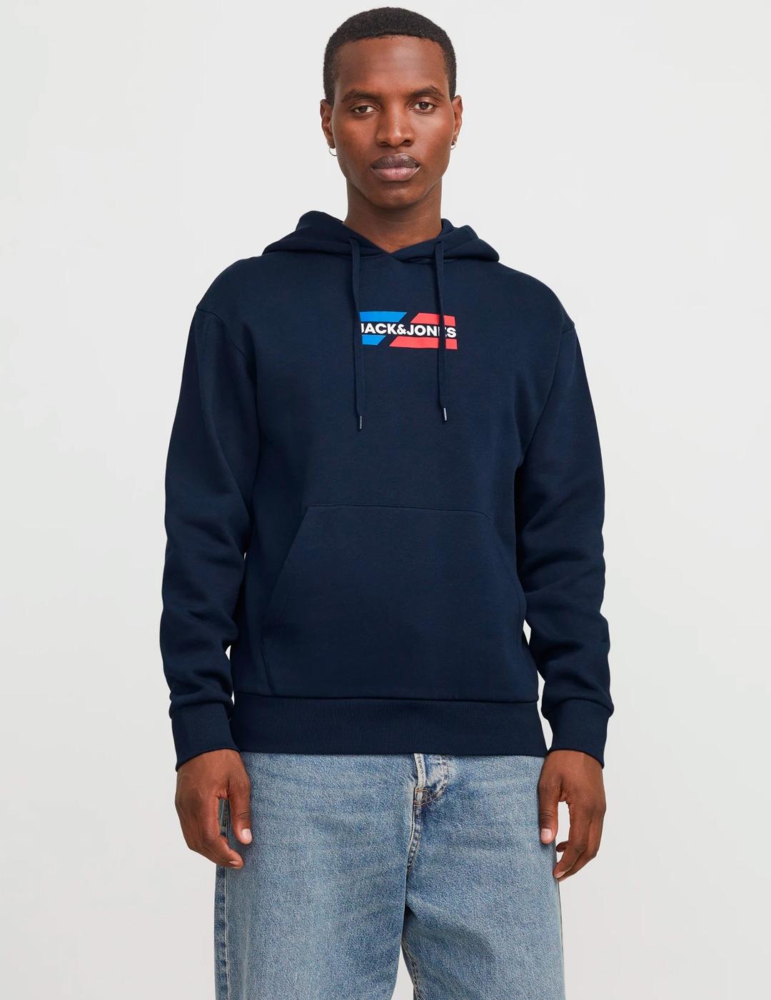 Sudadera Jack & Jones CORP capucha negro para hombre