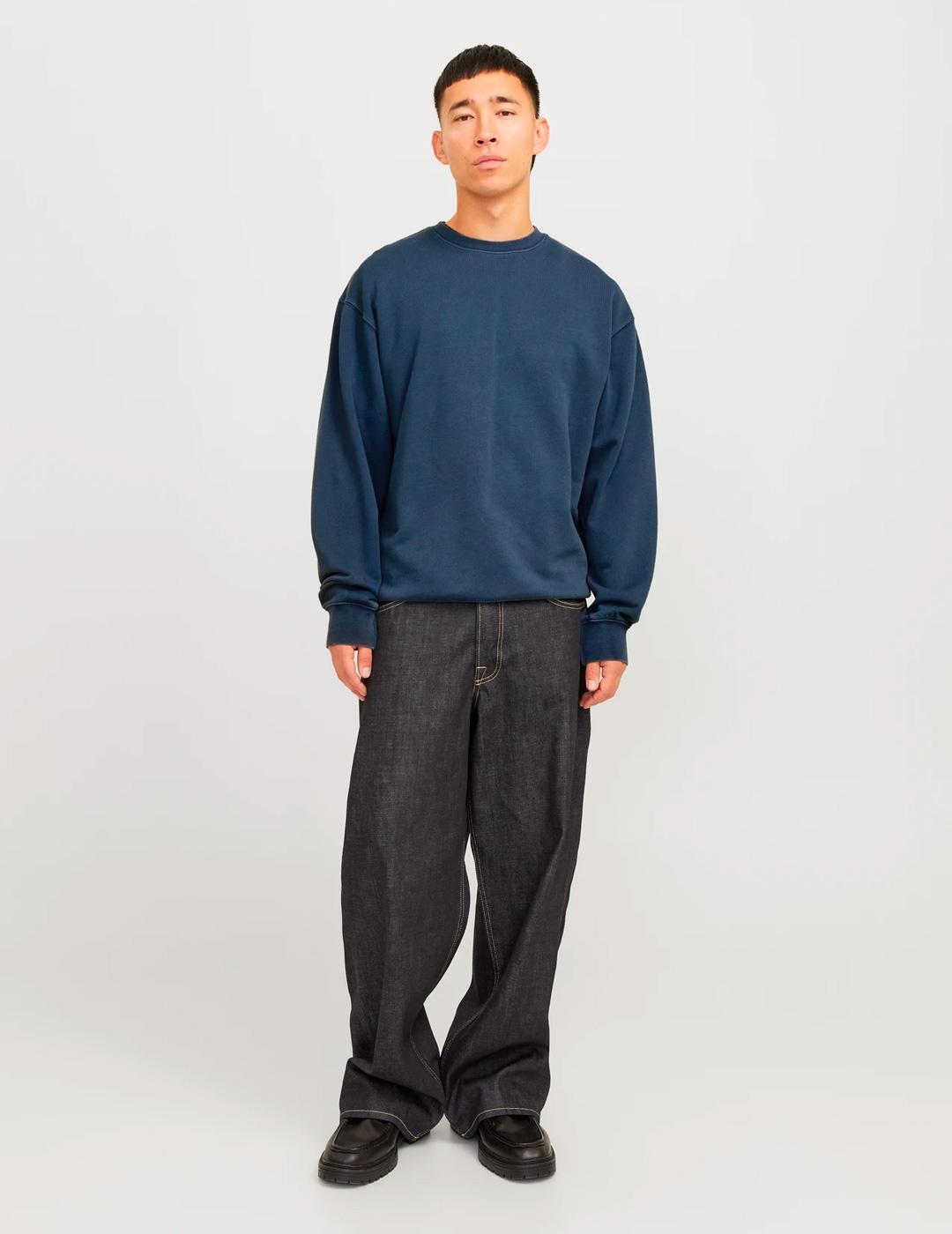 Sudadera Jack & Jones CHARGE FADED azul índigo