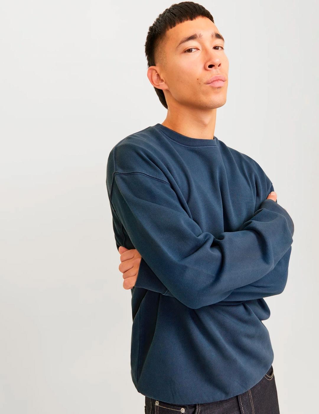 Sudadera Jack & Jones CHARGE FADED azul índigo