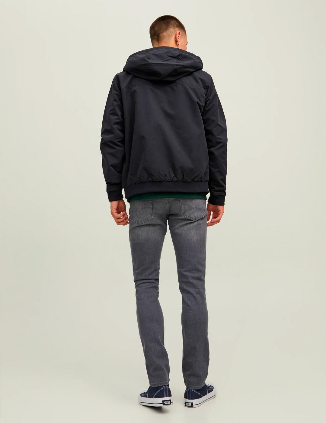 Chaqueta Jack & Jones RUSH bomber negro con capucha