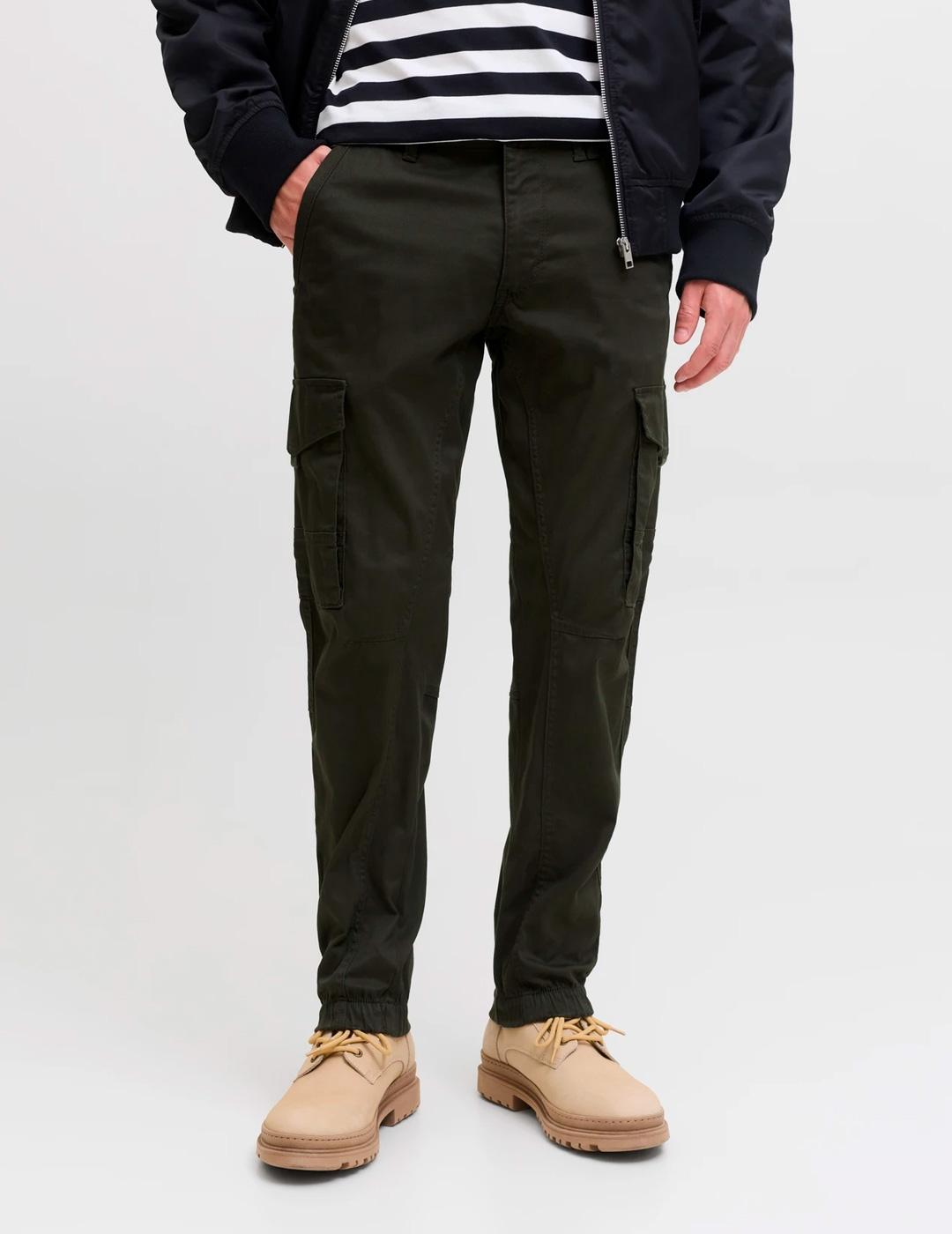 Pantalón Jack & Jones PAUL FLAKE cargo verde  hombre