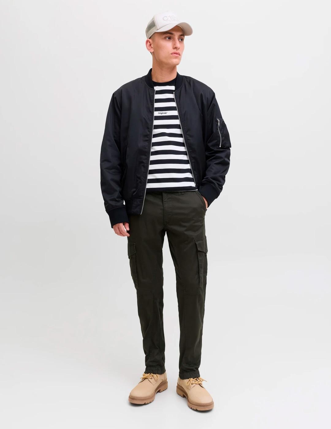 Pantalón Jack & Jones PAUL FLAKE cargo verde  hombre