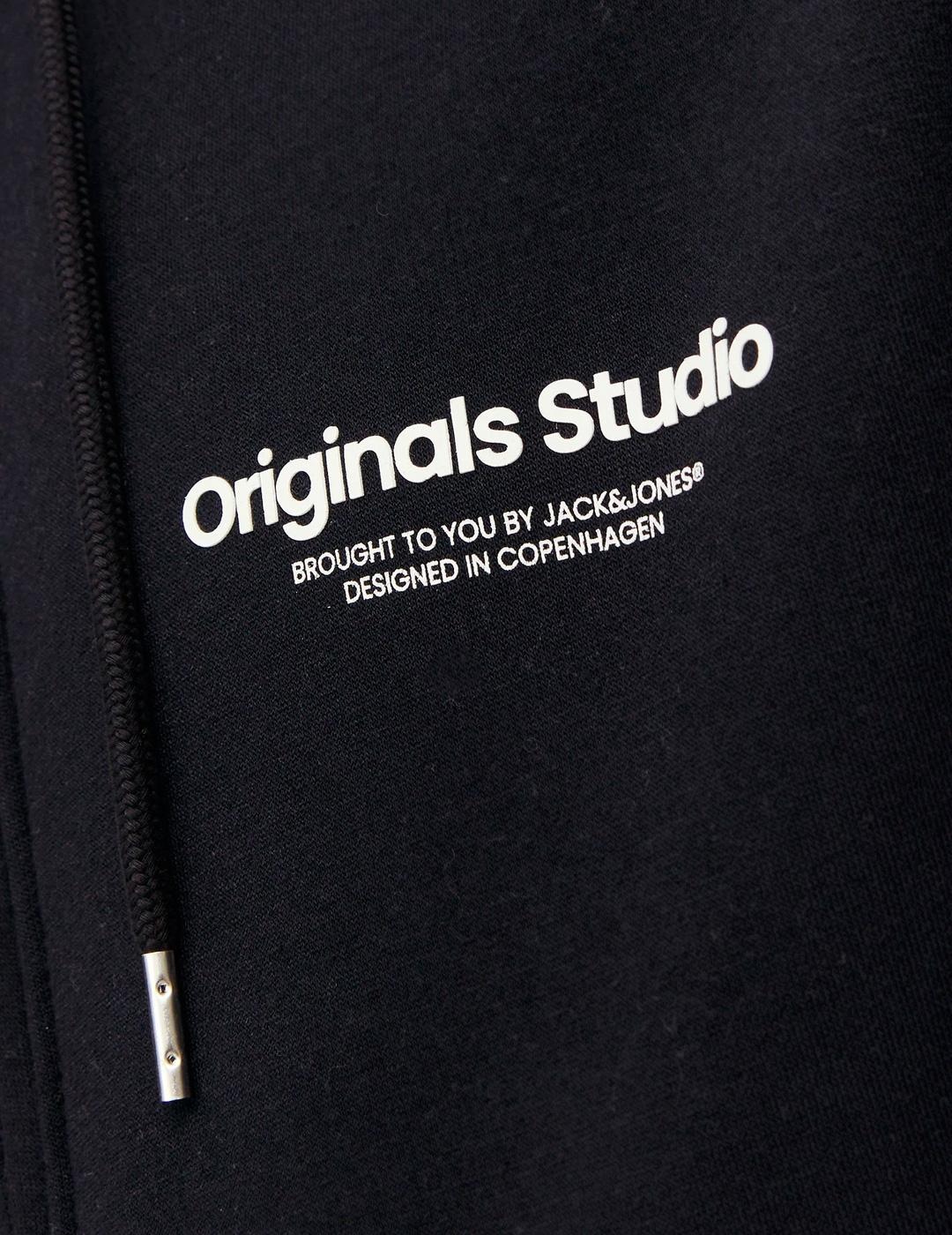 Sudadera Jack & Jones VESTERBRO negra con cremallera