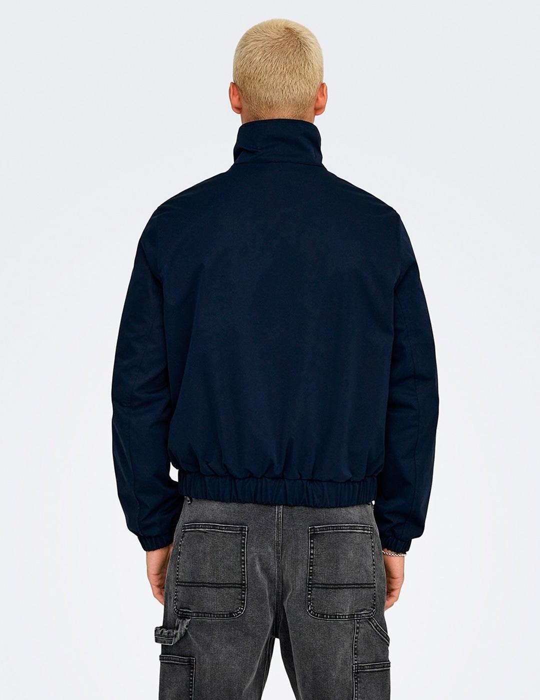 Chaqueta Only & Sons RON HARRINGTON marino para hombre