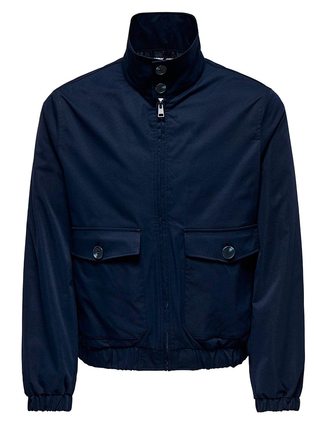 Chaqueta Only & Sons RON HARRINGTON marino para hombre