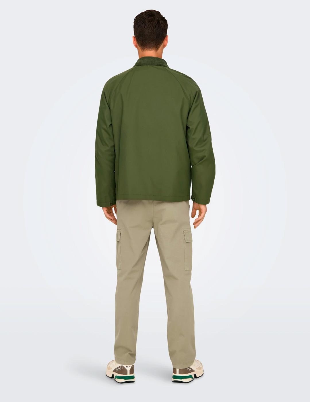 Chaqueta Only & Sons KOSMO verde para hombre