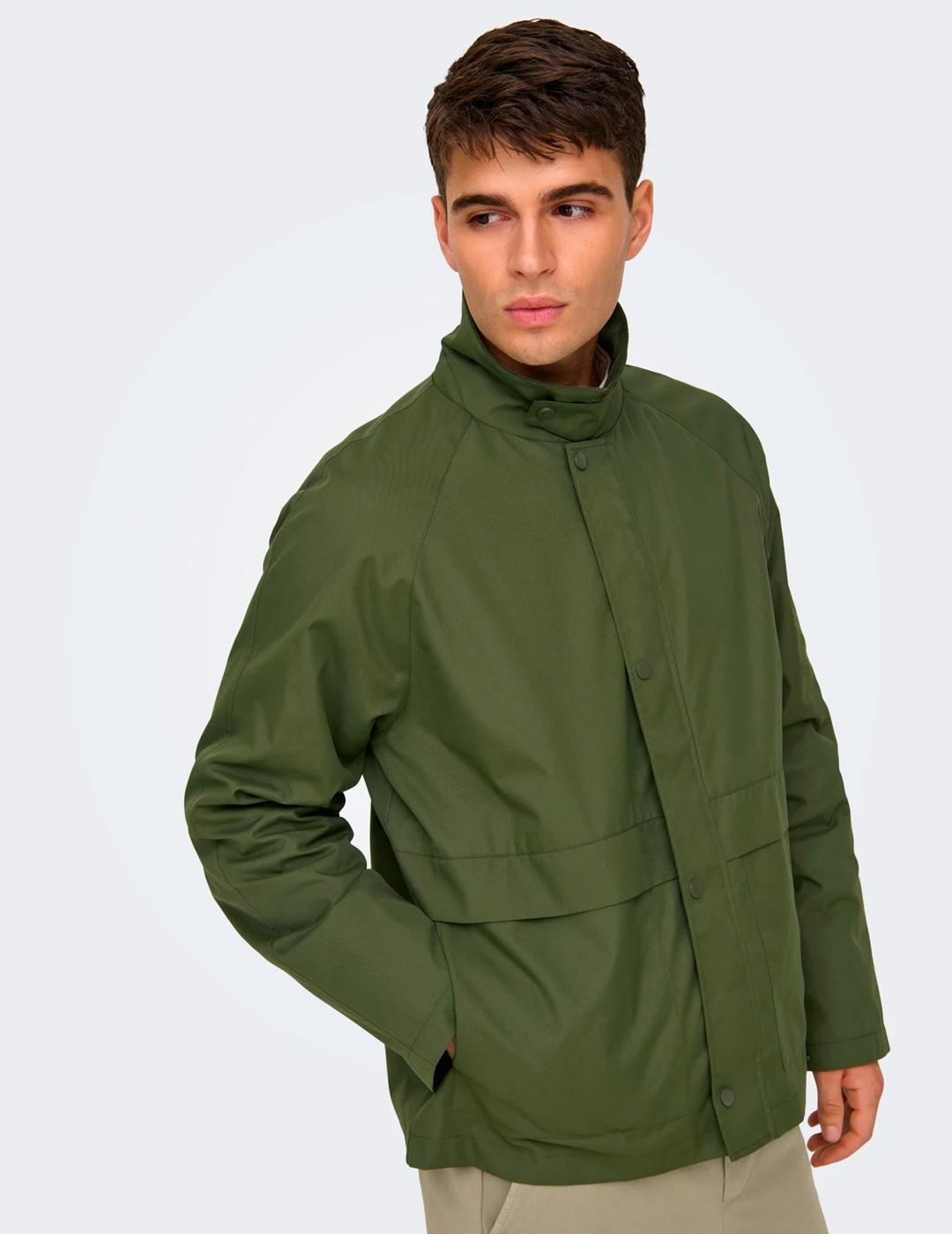 Chaqueta Only & Sons KOSMO verde para hombre