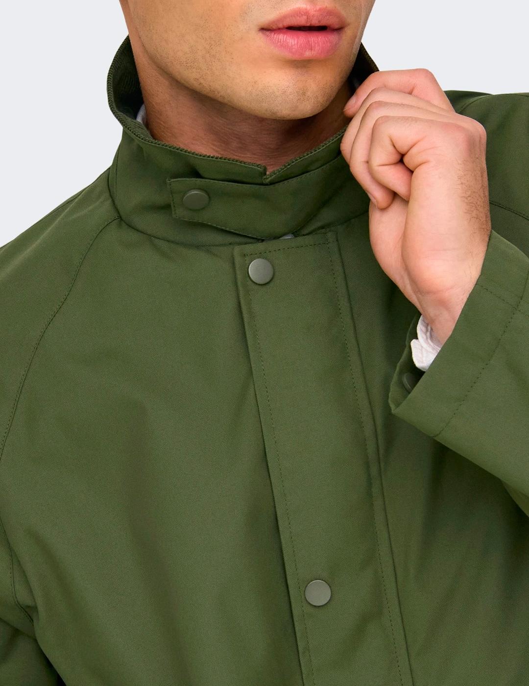 Chaqueta Only & Sons KOSMO verde para hombre