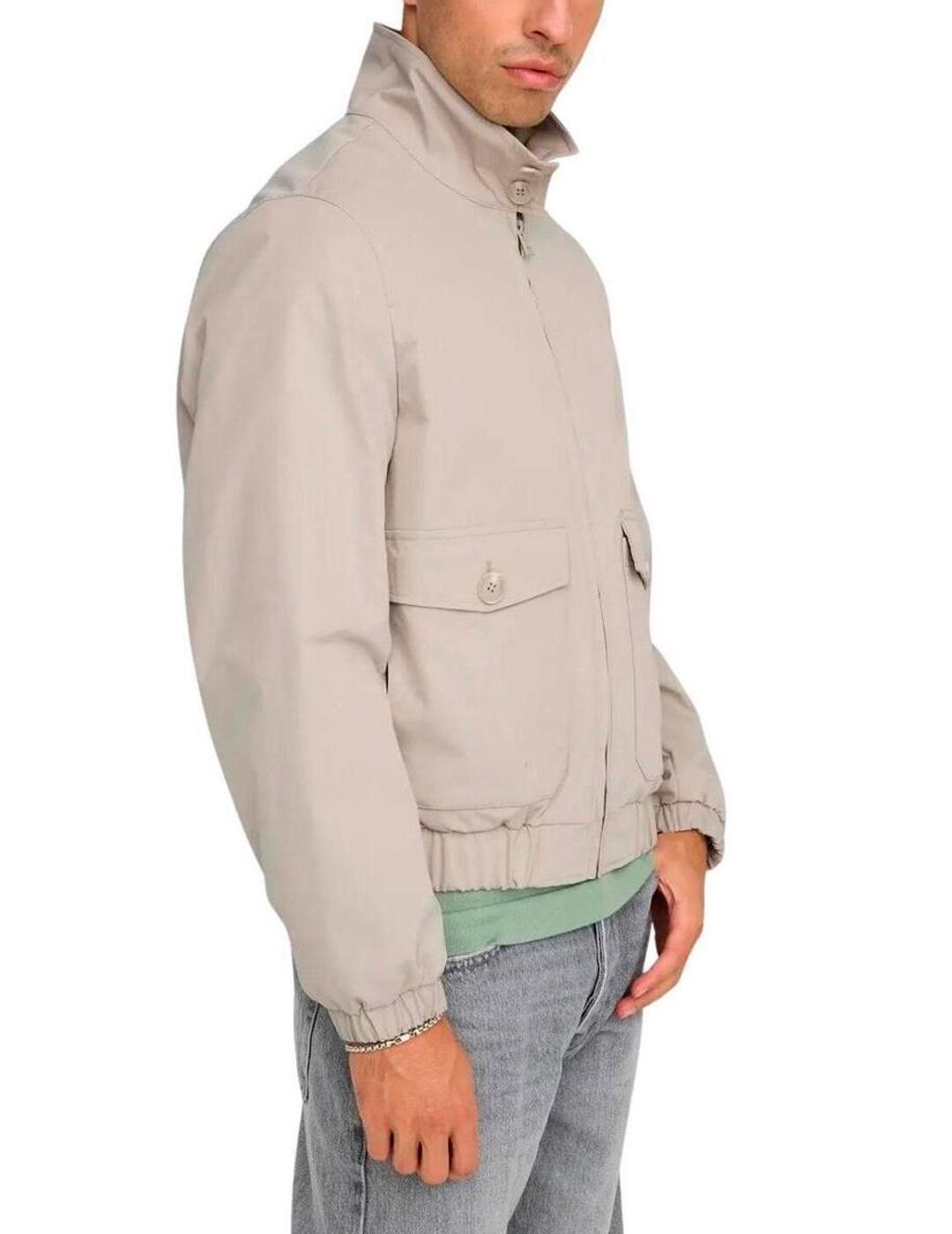 Chaqueta Only & Sons RON HARRINGTON crudo para hombre