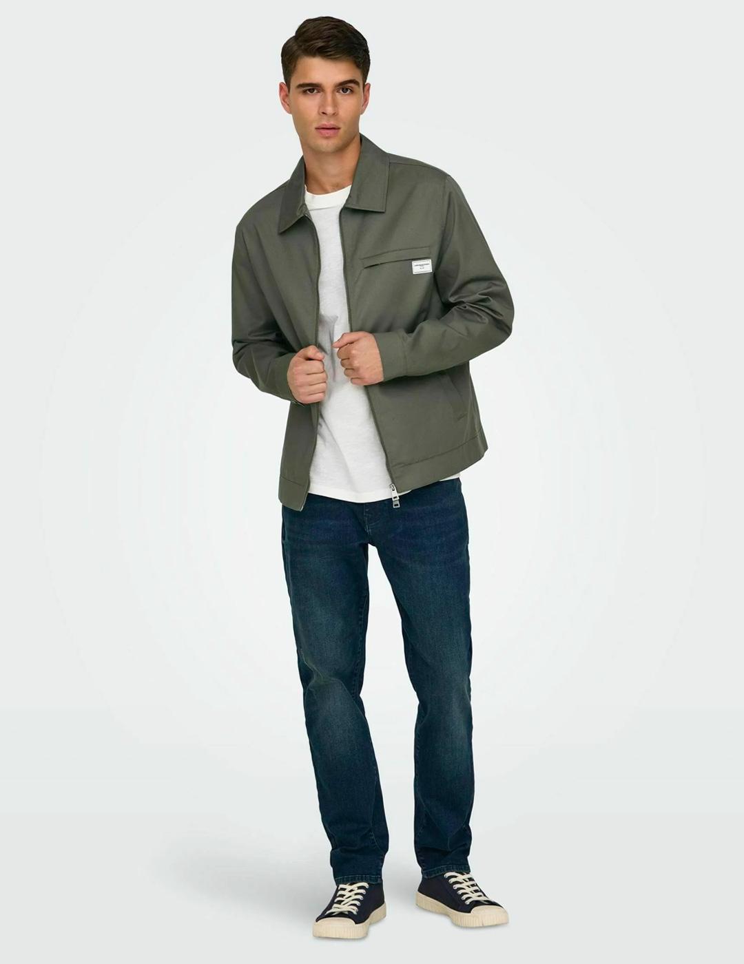 Chaqueta Only & Sons RALPH marrón topo para hombre