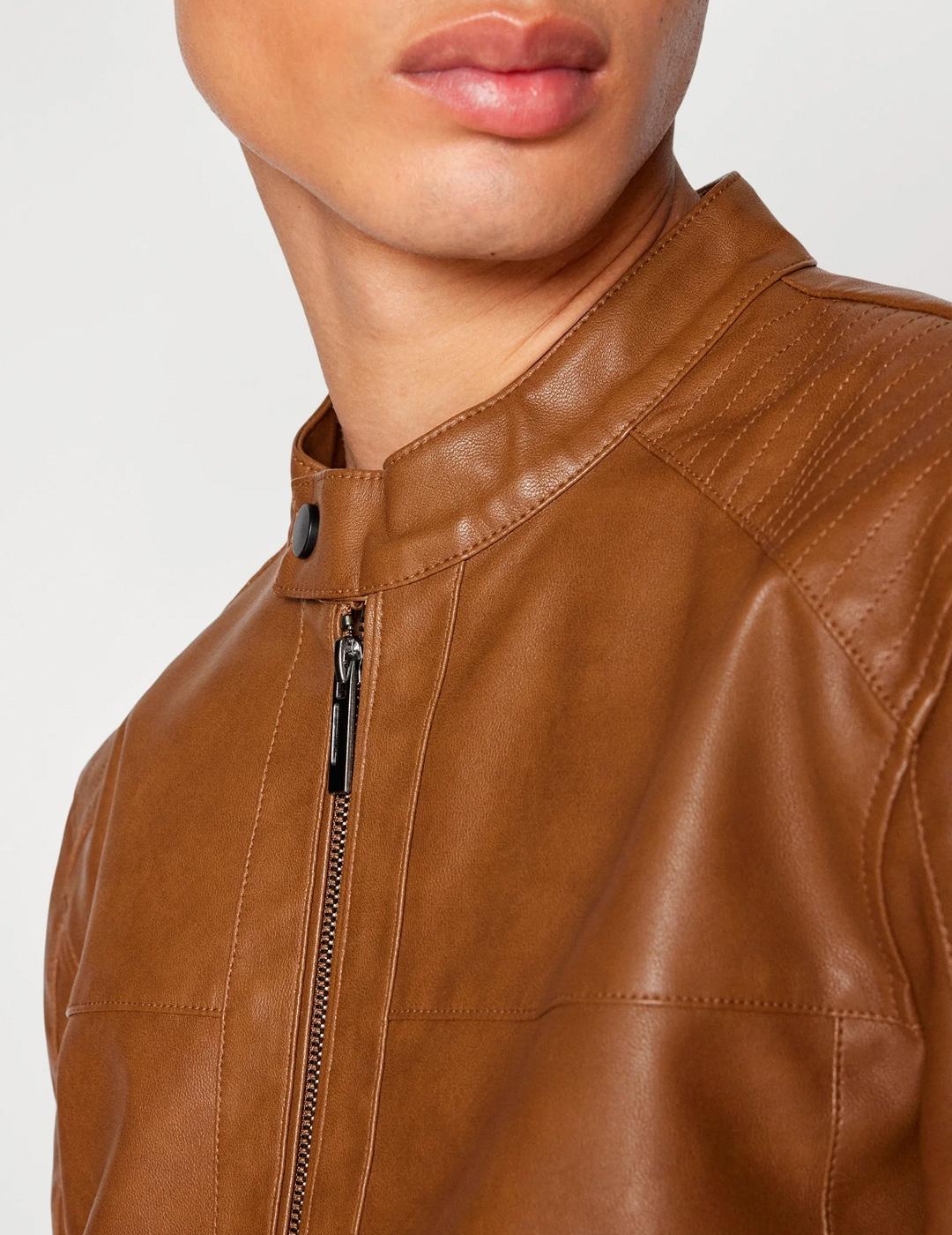 Cazadora Only & Sons MIKE RACER marrón para hombre