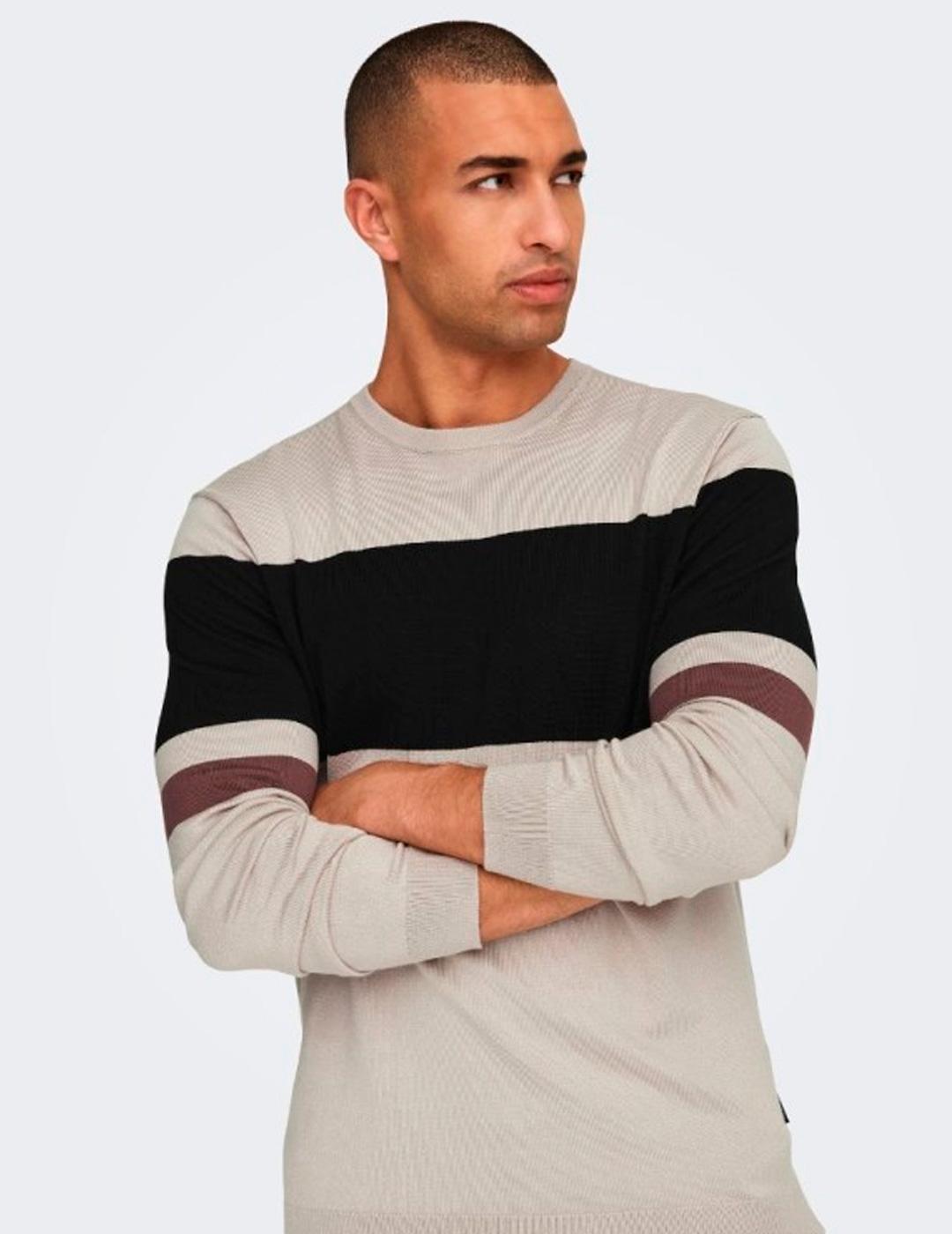 Jersey Only & Sons WYLER beige para hombre